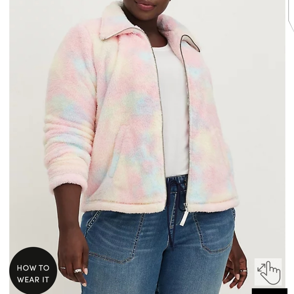 ✨️HOST PICK✨️🆕 3X RAINBOW TIE DYE - SHERPA JACKET